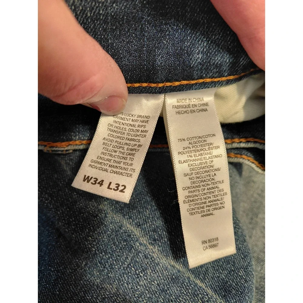 Lucky Brand‎ Mens 410 Athletic Slim Jeans Blue Wash Size 34x32